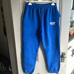White Fox Sweatpants Royal Blue Large small discoloration